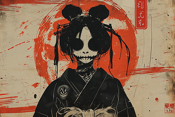 spooky manga mashin illustration